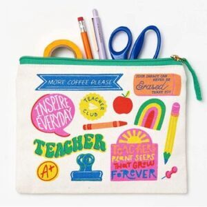 PS Exclusive Canvas Ivory Multi Teacher Badge Pouch